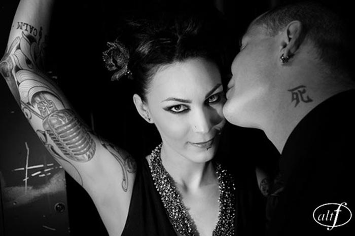 A photo off Corey kissing Stephanie Luby.